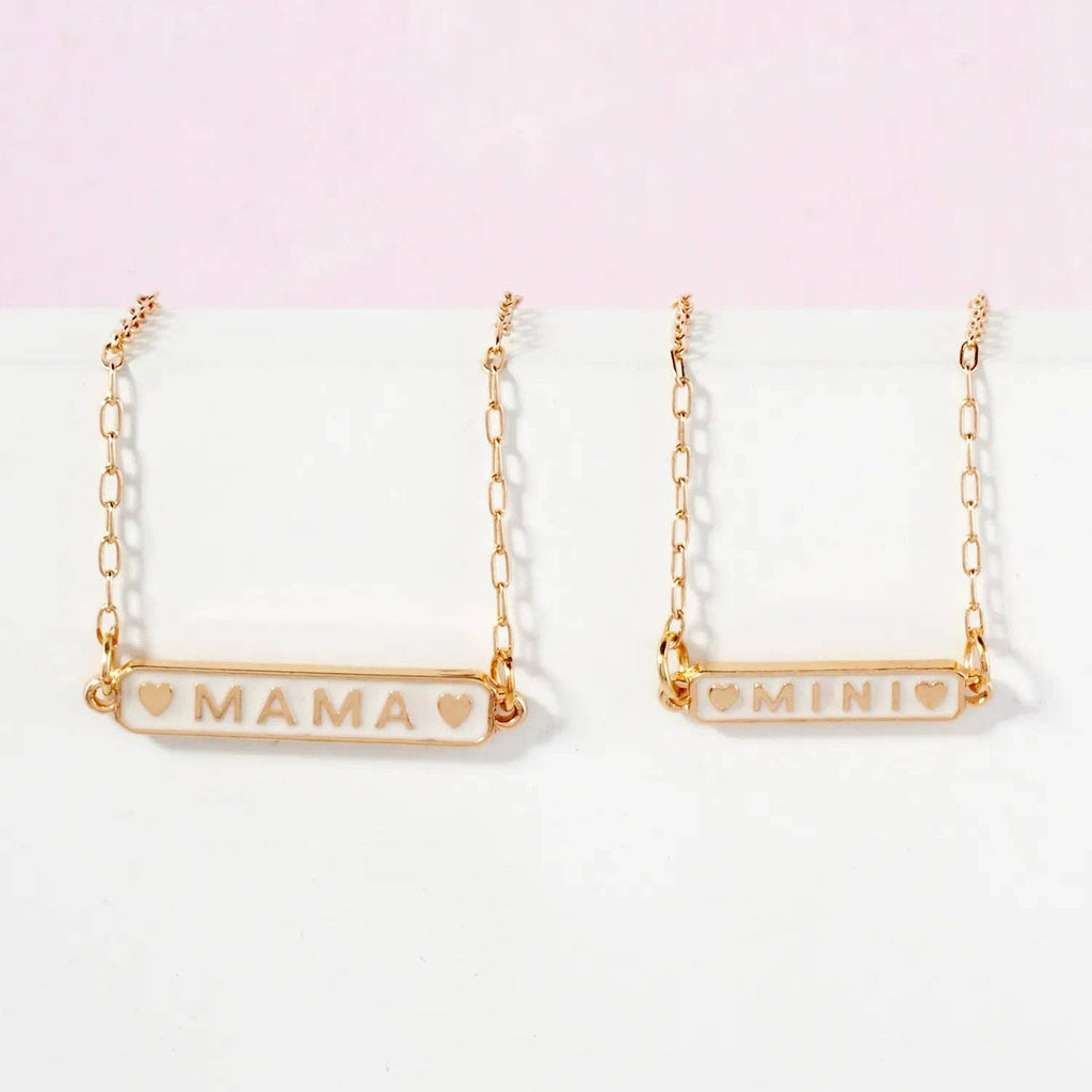 2PC-Set Enamel Mini Mama Enamel Nameplate Anklet