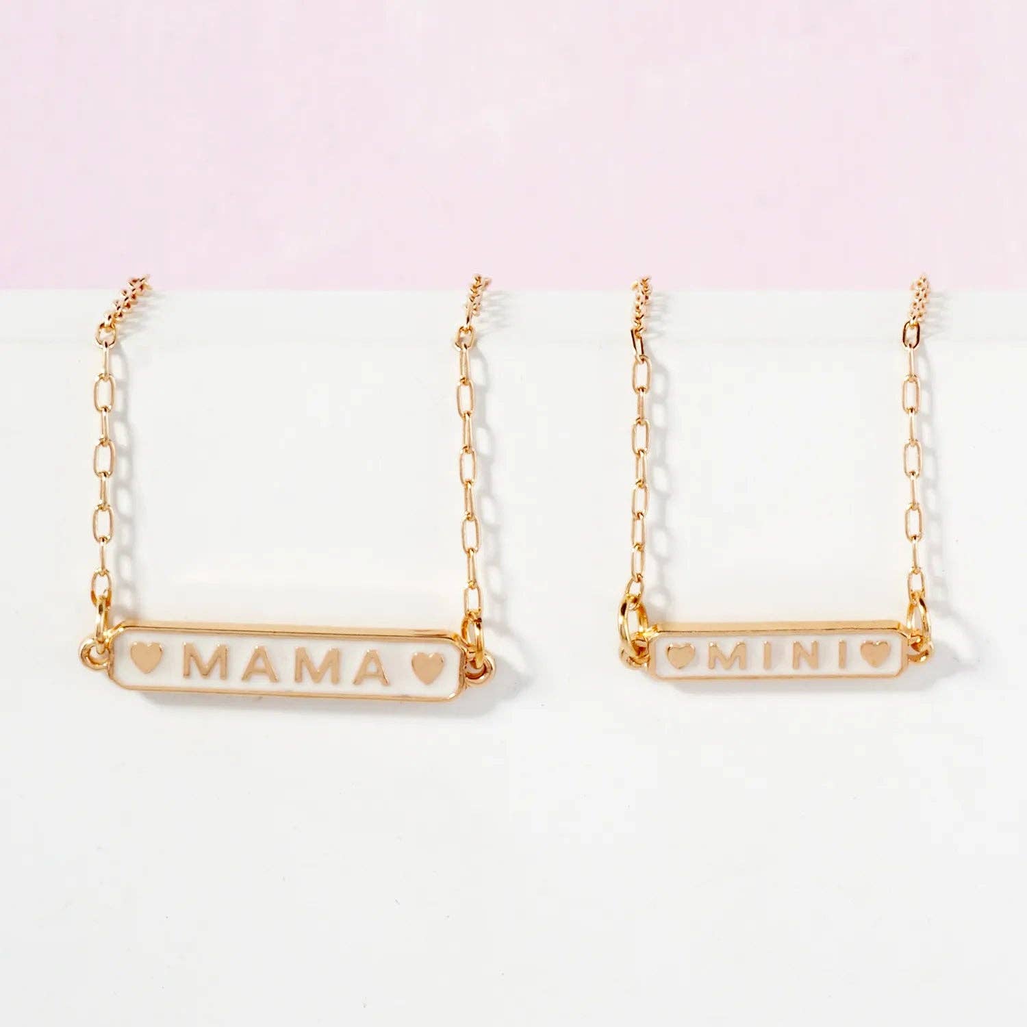 2PC-Set Enamel Mini Mama Enamel Nameplate Anklet